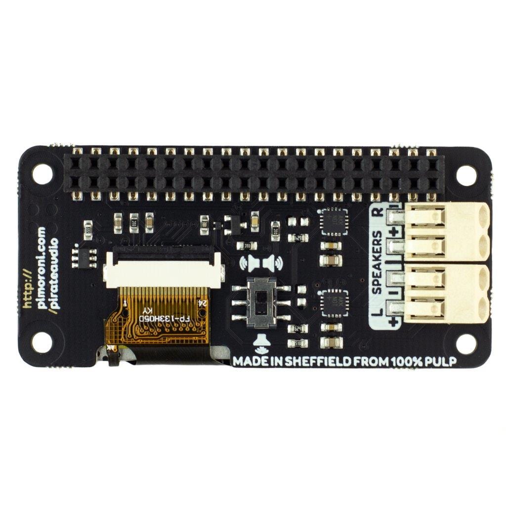 Pirate Audio: 3W Stereo Amp for Raspberry Pi by Pimoroni - The Pi Hut