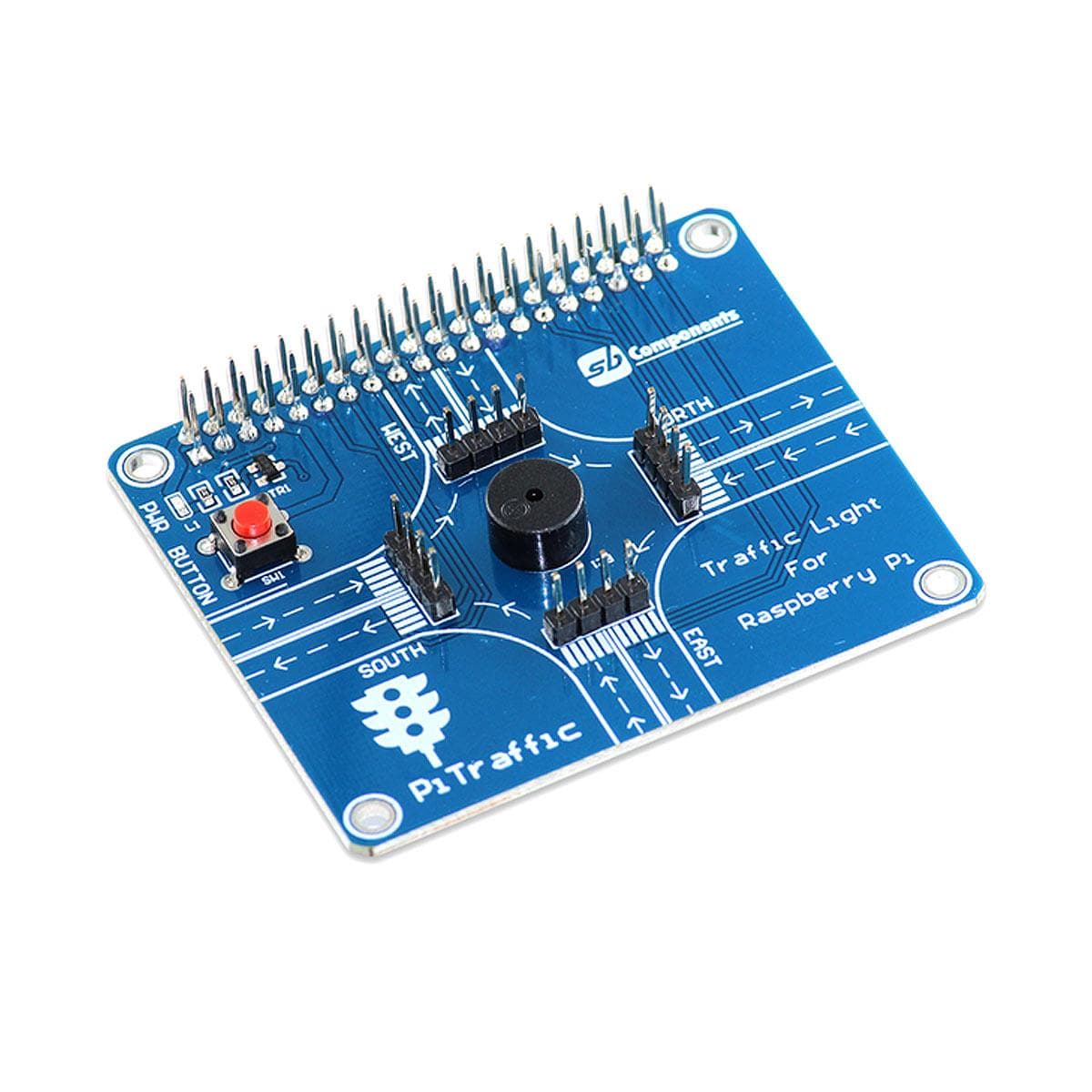 PiTraffic - Raspberry Pi Traffic Light HAT by SBC - The Pi Hut