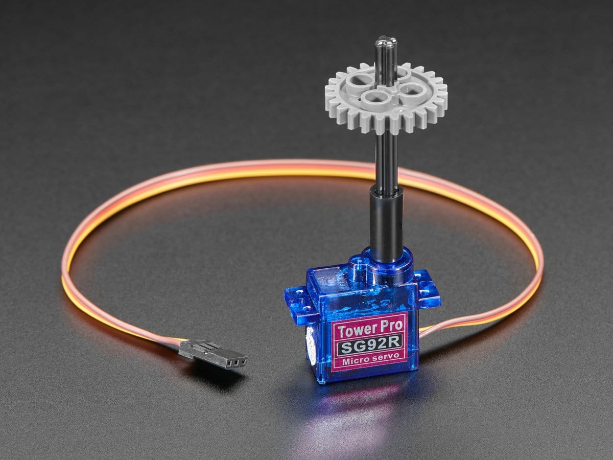 Plastic Micro Servo Adapter for Building Brick Cross - 16mm long by The Pi Hut - The Pi Hut