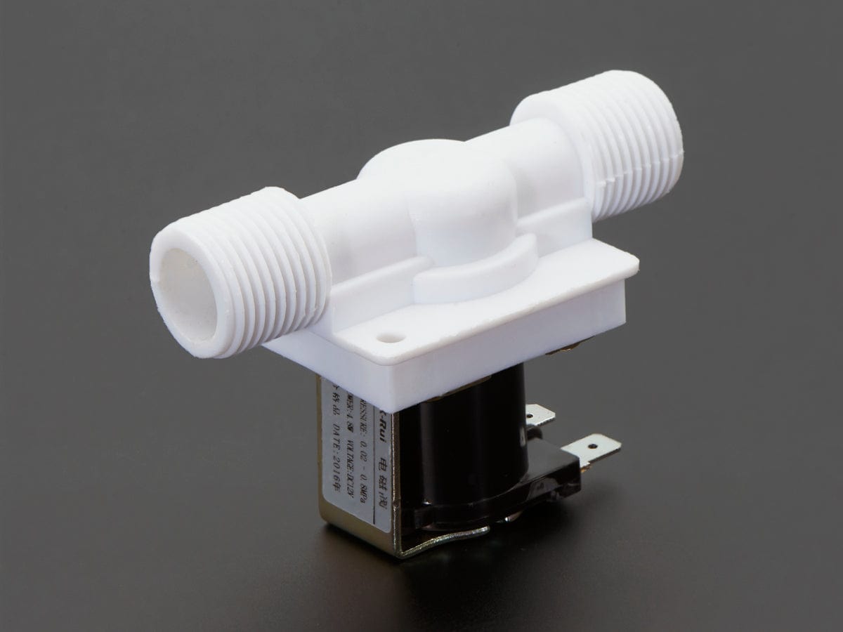 Plastic Water Solenoid Valve - 12V - 1/2" Nominal by The Pi Hut - The Pi Hut