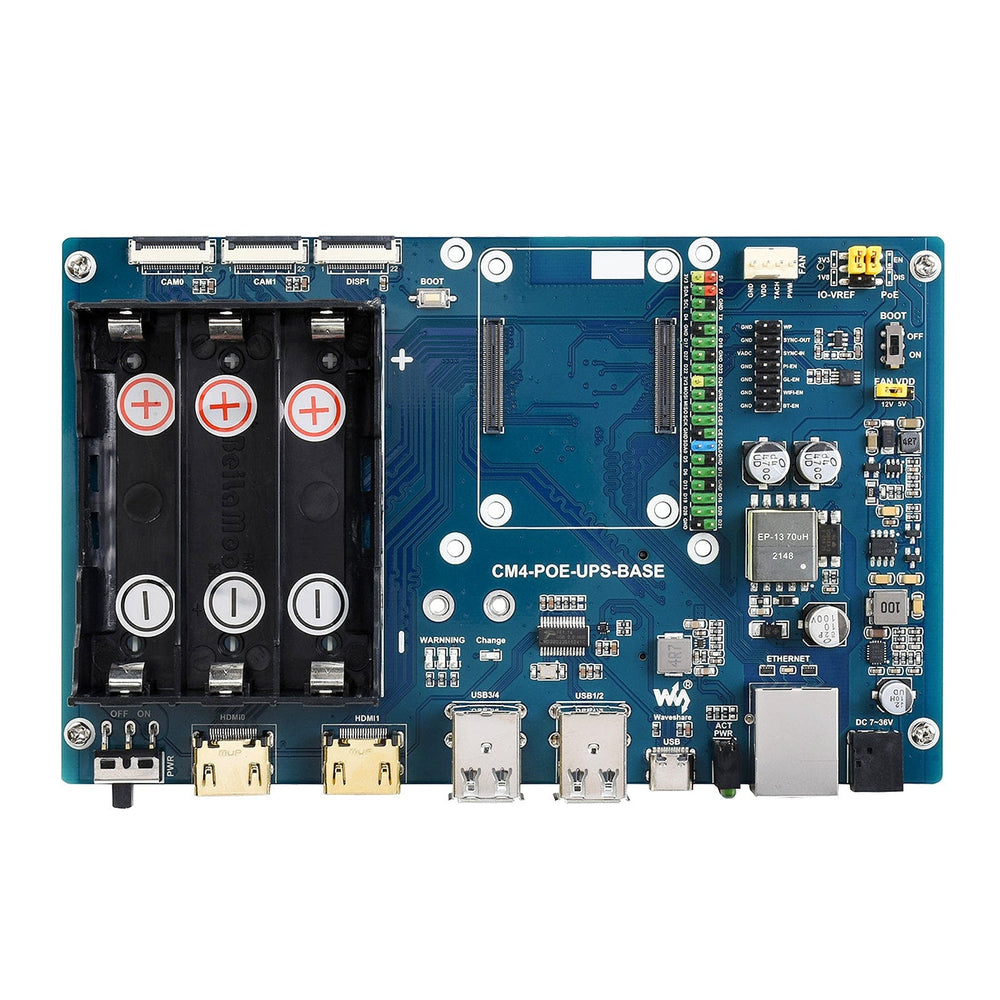 PoE UPS Base Board for Raspberry Pi CM4 by Waveshare - The Pi Hut