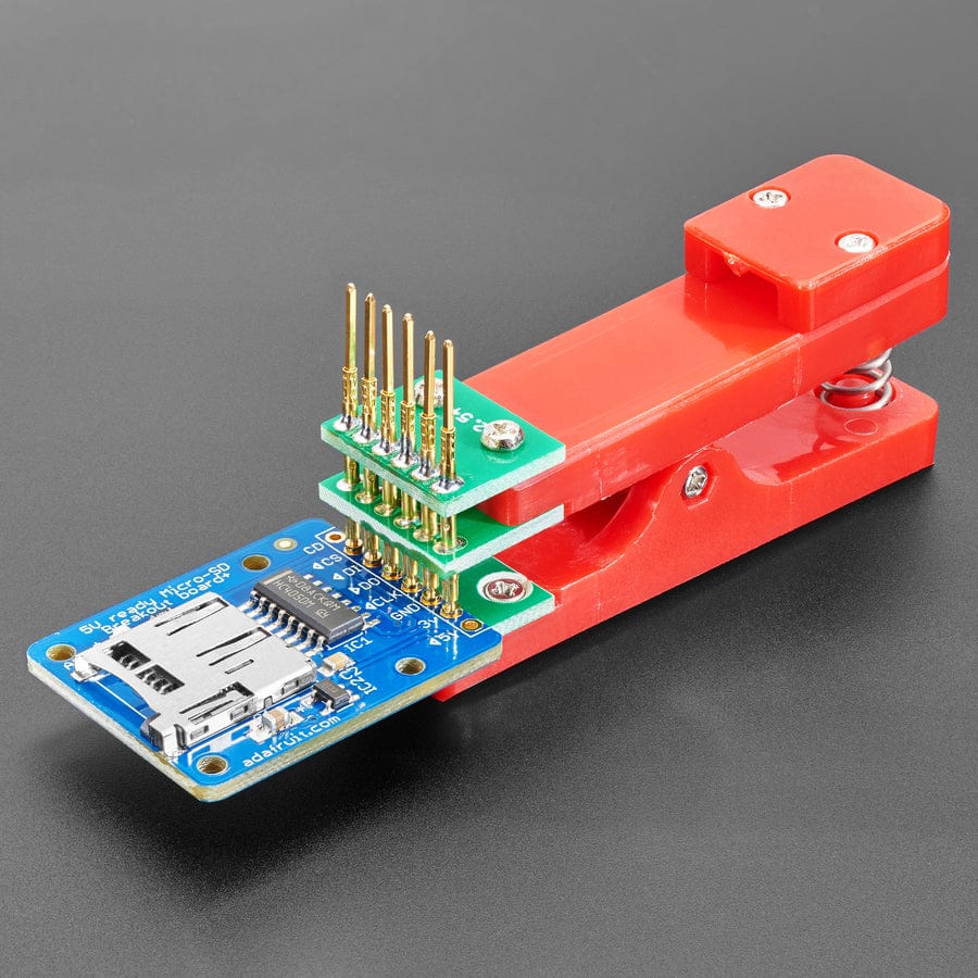Pogo Pin Probe Clip - 6 Pins with 2.54mm/0.1" Pitch by The Pi Hut - The Pi Hut