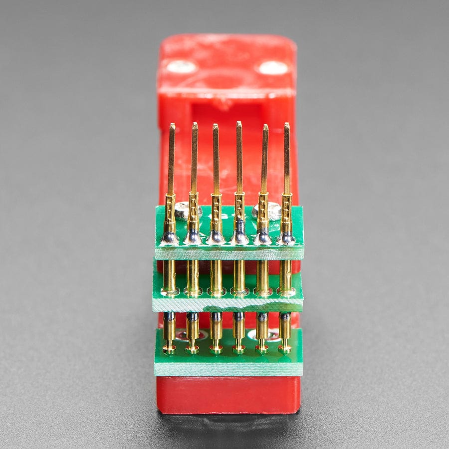 Pogo Pin Probe Clip - 6 Pins with 2.54mm/0.1" Pitch by The Pi Hut - The Pi Hut