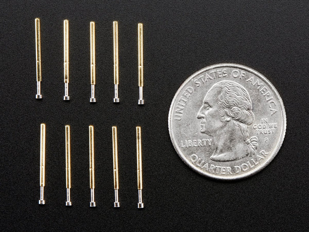 Pogo Pins "Cupped Head" (10 pack) (P75-A2) by The Pi Hut - The Pi Hut