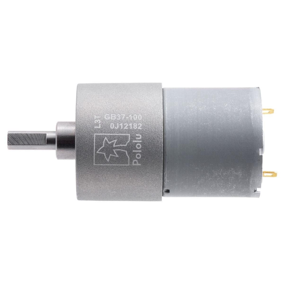 Pololu 12V 100:1 37D 12V Metal Gearmotor by Pololu - The Pi Hut