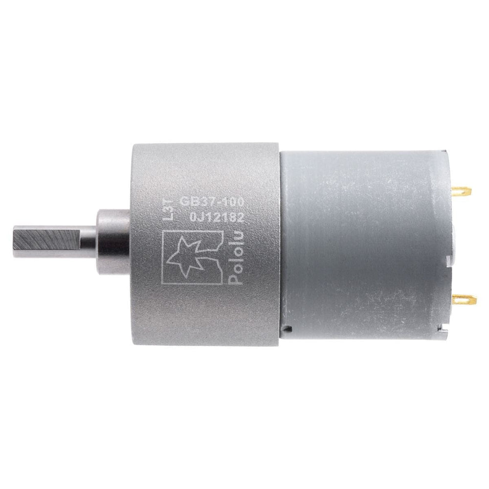 Pololu 12V 100:1 37D 12V Metal Gearmotor by Pololu - The Pi Hut