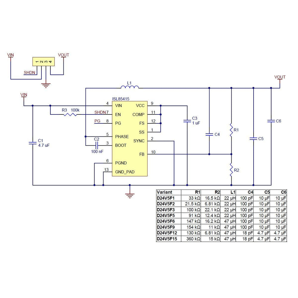 Pololu 3.3V, 500mA Step-Down Voltage Regulator D24V5F3 by Pololu - The Pi Hut