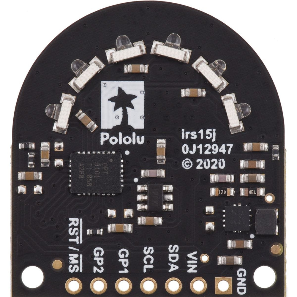 Pololu 3-Channel Wide FOV Time-of-Flight Distance Sensor OPT3101 (No Headers) by Pololu - The Pi Hut