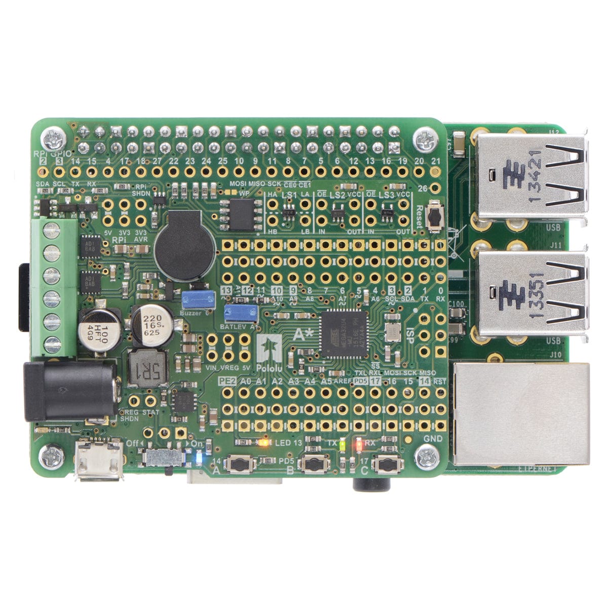 Pololu A-Star 32U4 Robot Controller SV with Raspberry Pi Bridge by Pololu - The Pi Hut