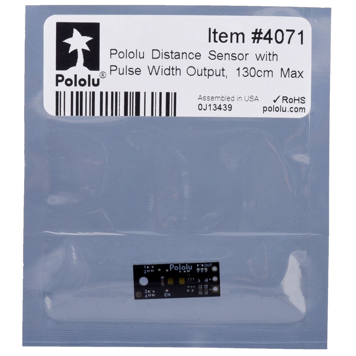 Pololu Distance Sensor with Pulse Width Output - 130cm by Pololu - The Pi Hut