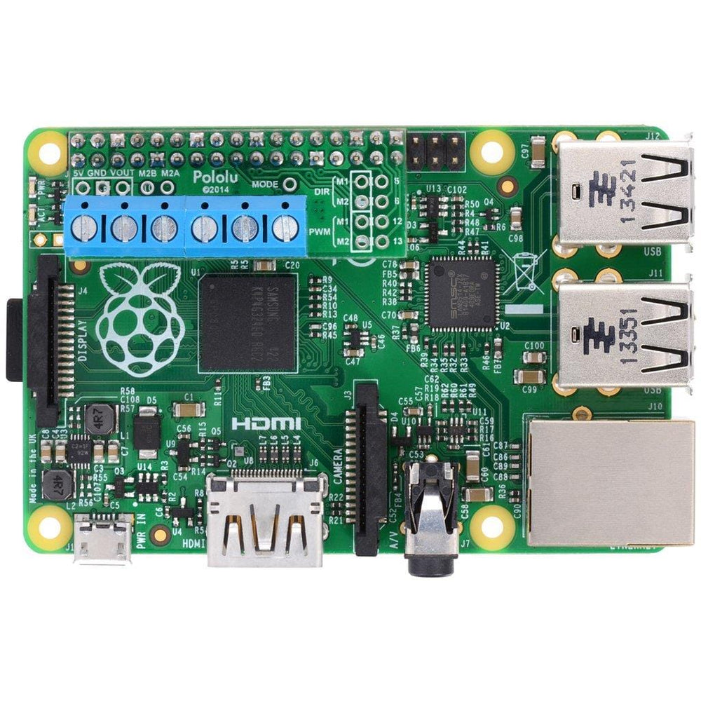 Pololu DRV8835 Dual Motor Driver Kit for Raspberry Pi - The Pi Hut