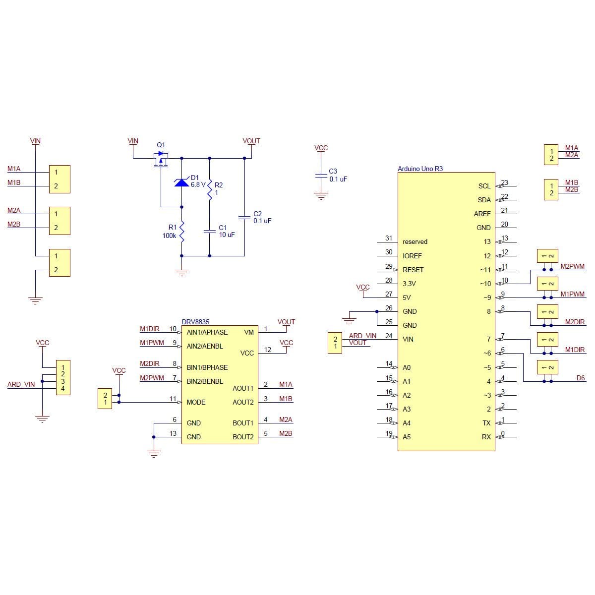 Pololu DRV8835 Dual Motor Driver Shield for Arduino by Pololu - The Pi Hut