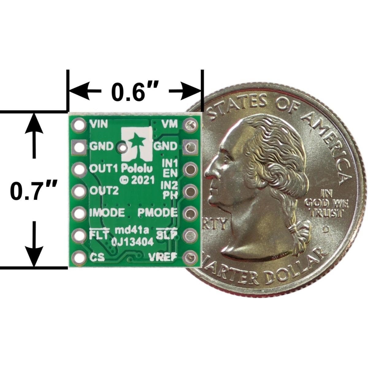 Pololu DRV8874 Single Brushed DC Motor Driver Carrier - The Pi Hut