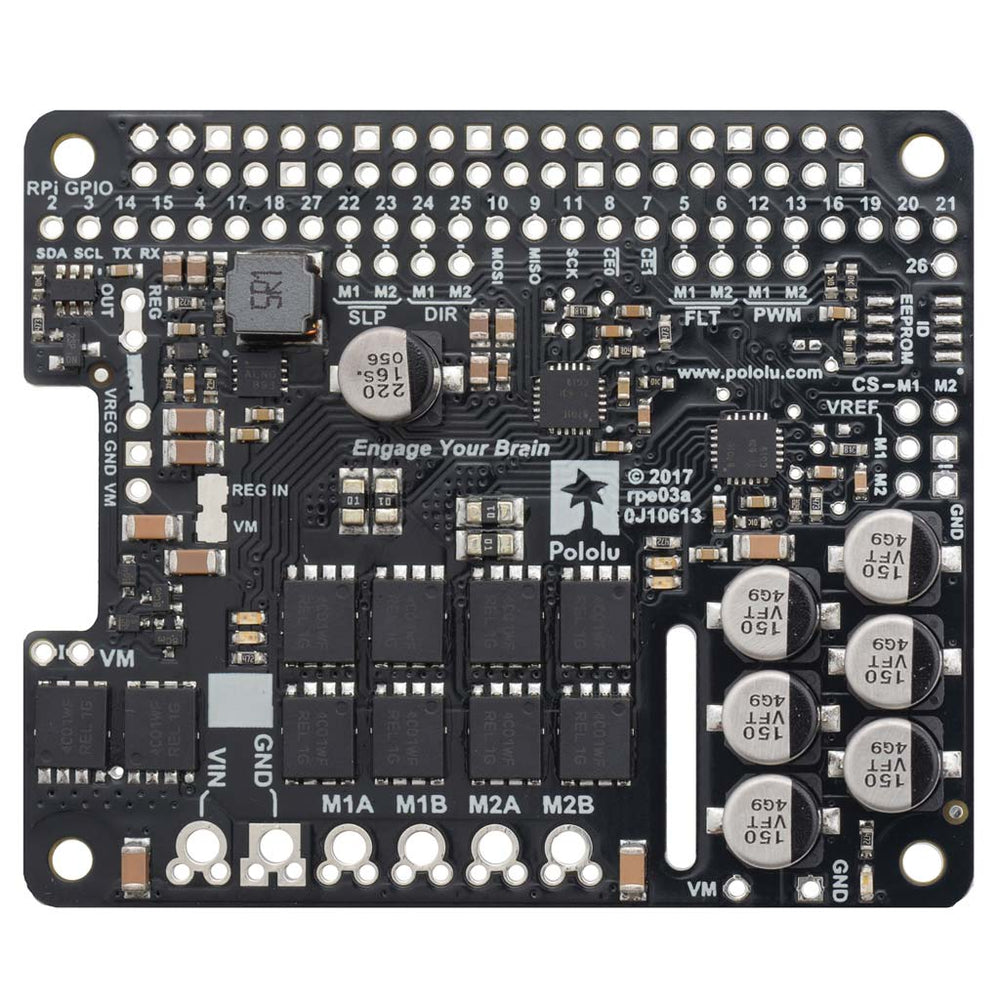 Pololu Dual G2 High-Power Motor Driver for Raspberry Pi - The Pi Hut