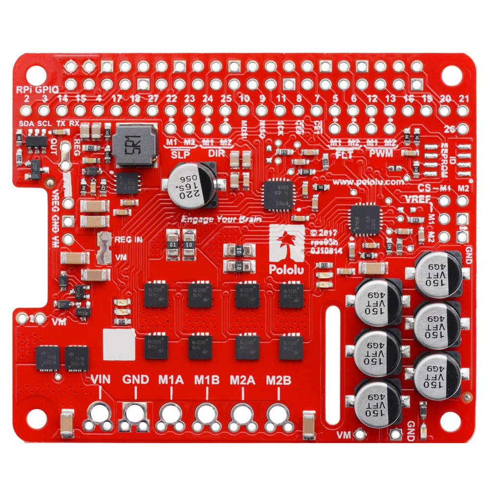 Pololu Dual G2 High-Power Motor Driver for Raspberry Pi by Pololu - The Pi Hut