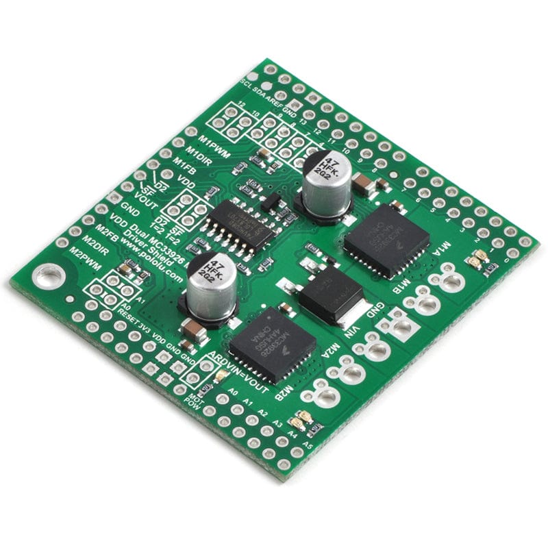 Pololu Dual MC33926 Motor Driver Shield for Arduino by Pololu - The Pi Hut