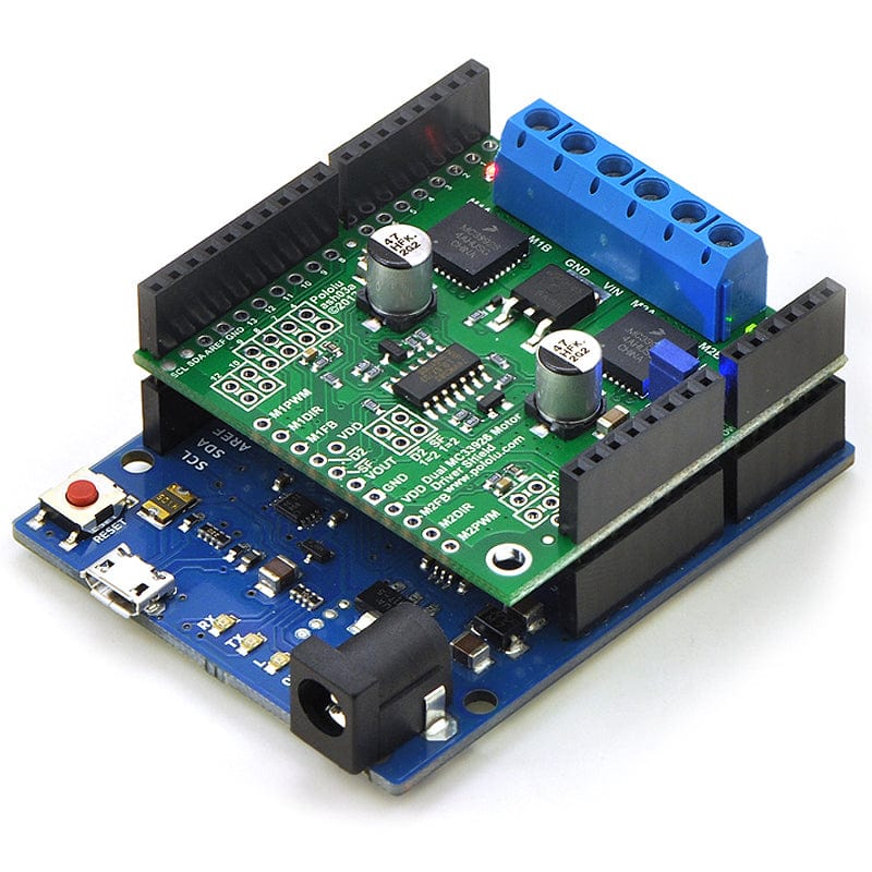 Pololu Dual MC33926 Motor Driver Shield for Arduino by Pololu - The Pi Hut