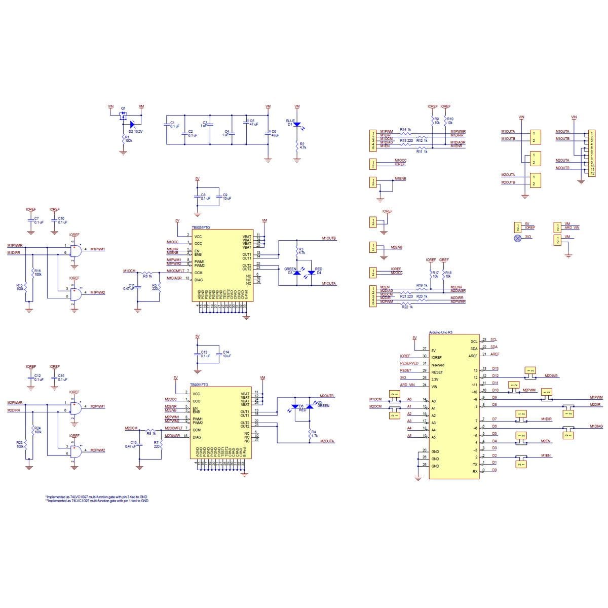 Pololu Dual TB9051FTG Motor Driver Shield for Arduino by Pololu - The Pi Hut