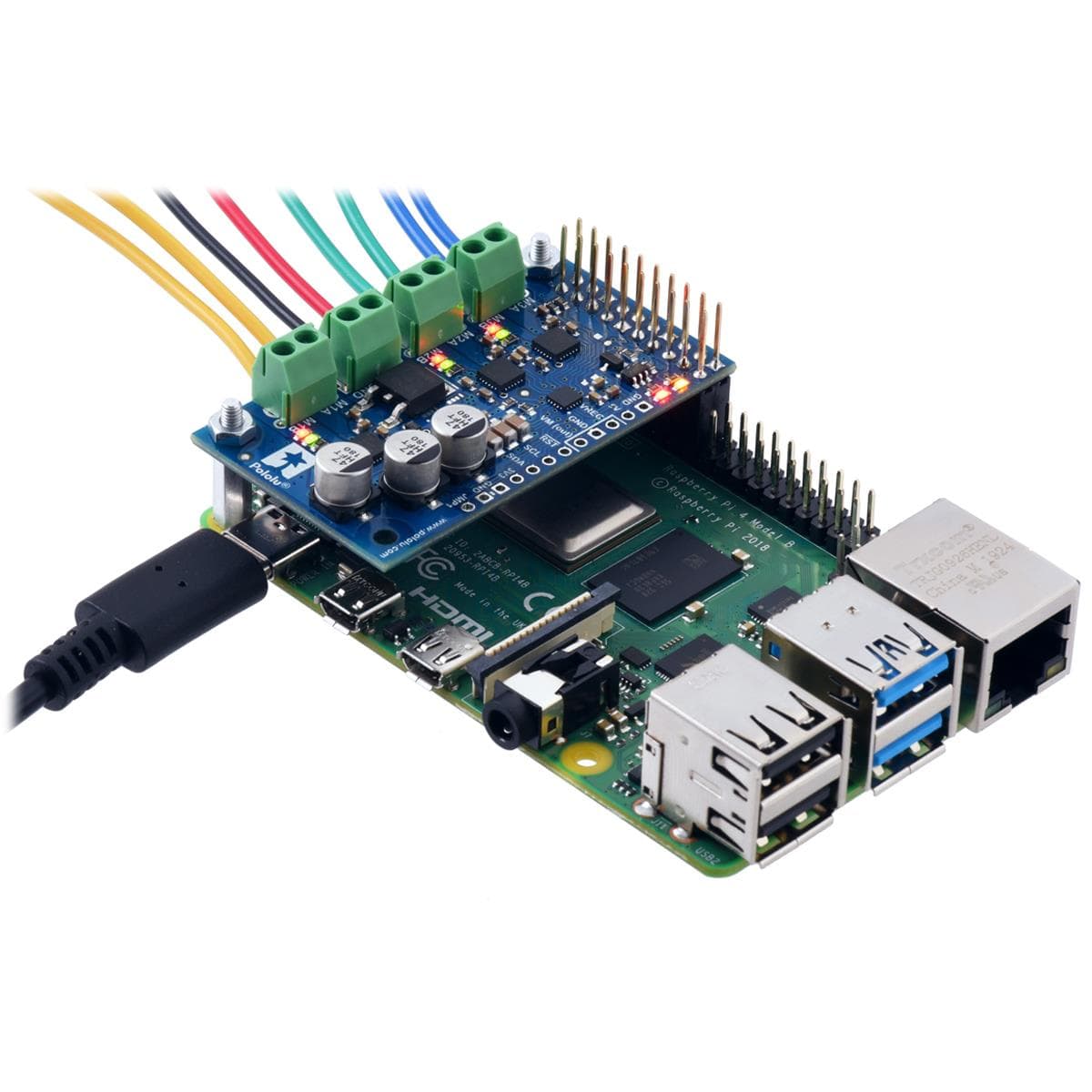 Pololu Motoron M3H256 Triple Motor Controller for Raspberry Pi (Soldered) by Pololu - The Pi Hut