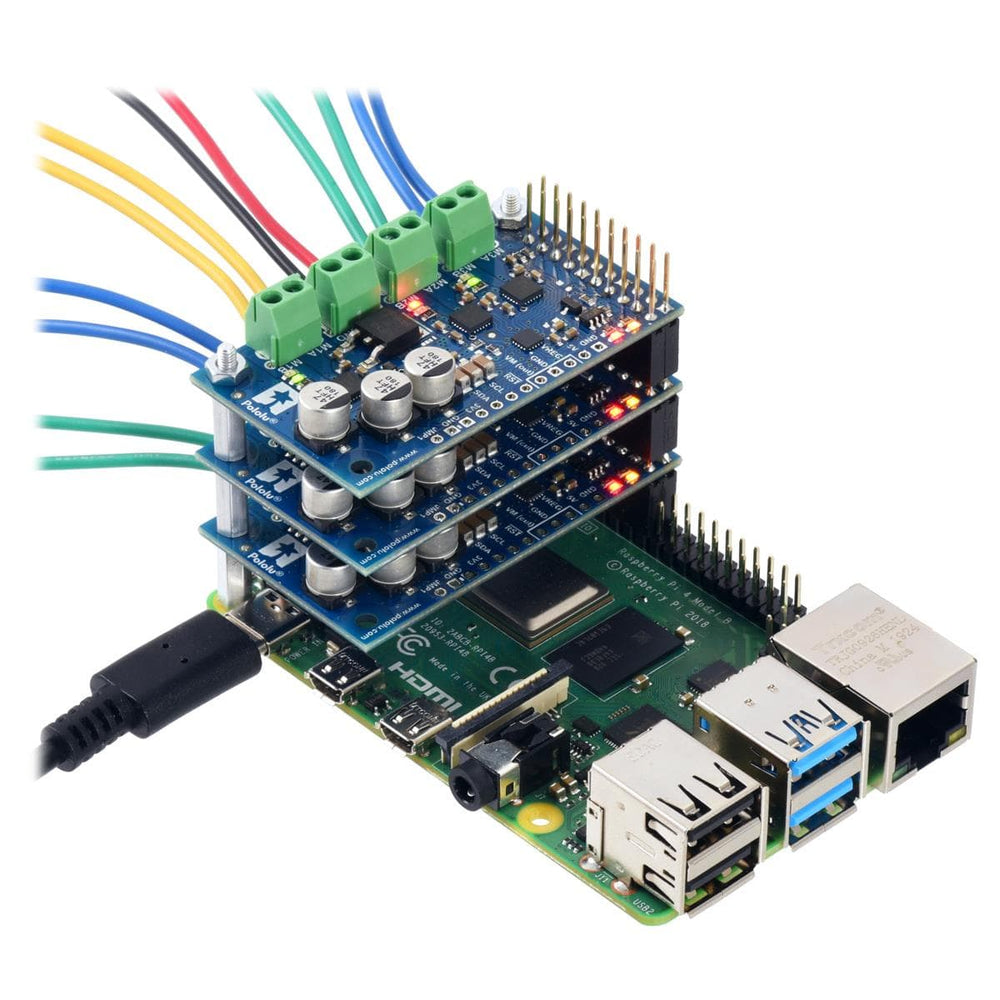 Pololu Motoron M3H256 Triple Motor Controller for Raspberry Pi (Soldered) by Pololu - The Pi Hut