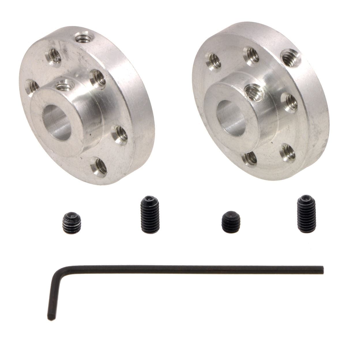Pololu Universal Aluminium Mounting Hub for 6mm Shafts - #4-40 Holes (2-Pack) by Pololu - The Pi Hut