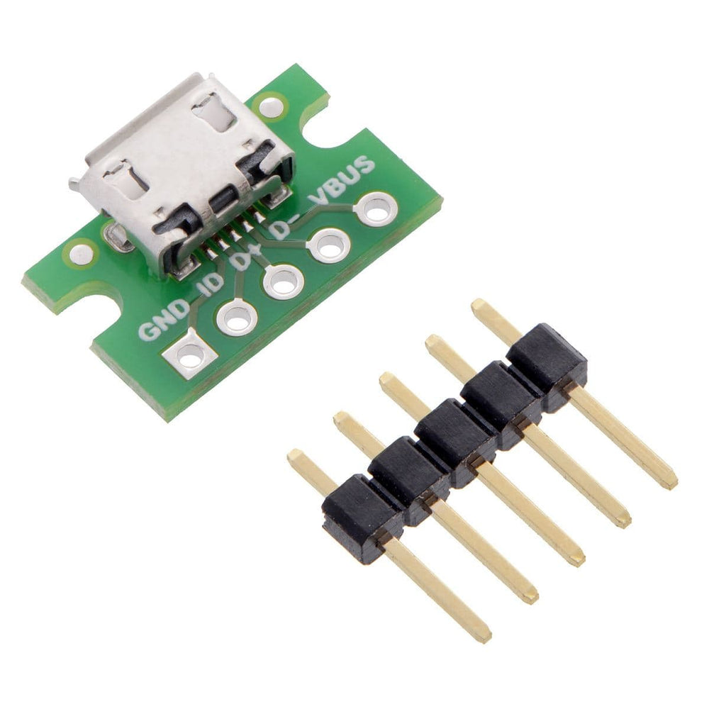 Pololu USB Micro-B Connector Breakout Board by Pololu - The Pi Hut