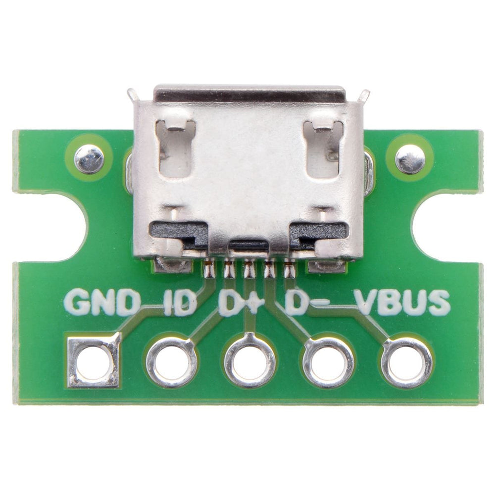 Pololu USB Micro-B Connector Breakout Board by Pololu - The Pi Hut