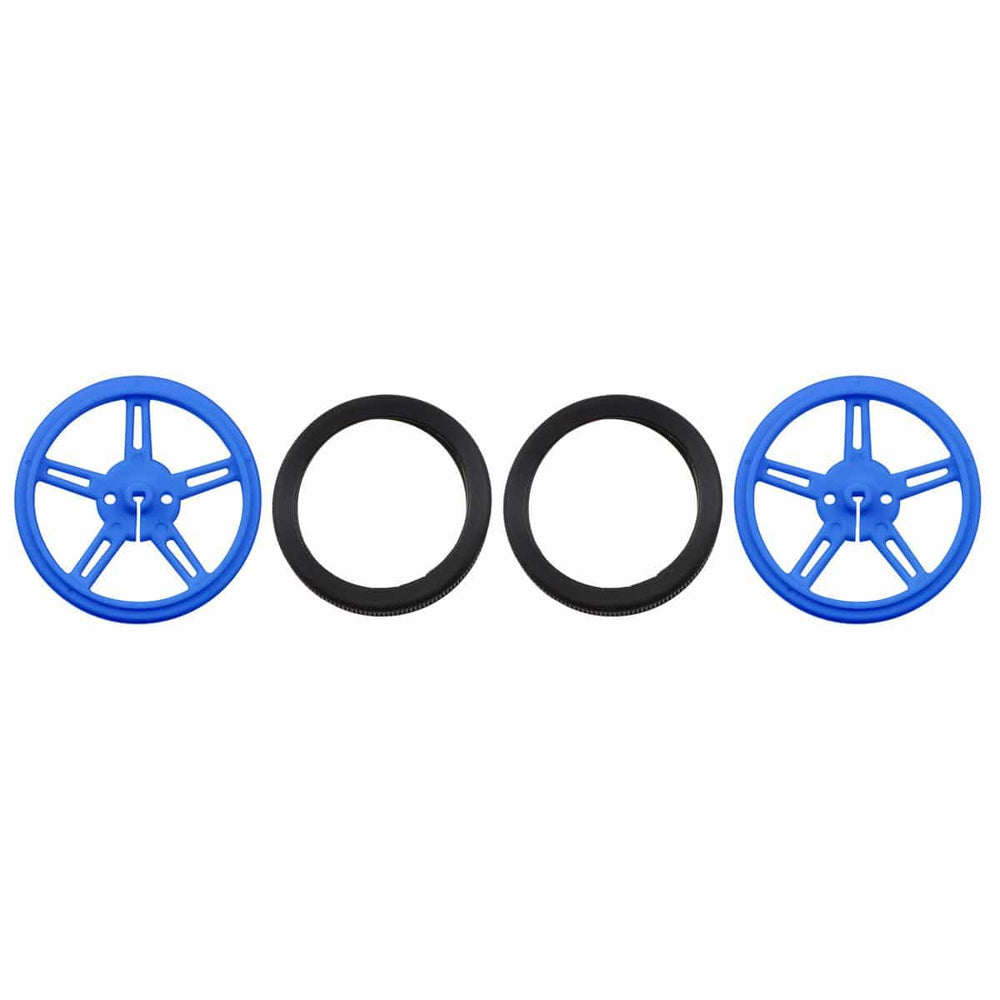 Pololu Wheel 60×8mm Pair - Blue by Pololu - The Pi Hut