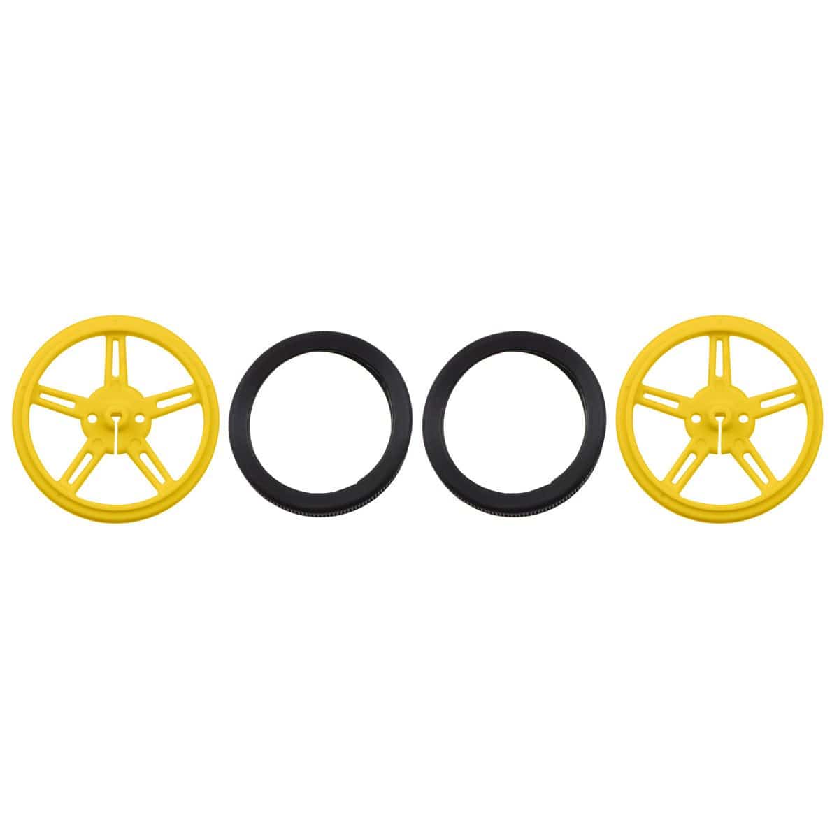 Pololu Wheel 60×8mm Pair - Yellow by Pololu - The Pi Hut