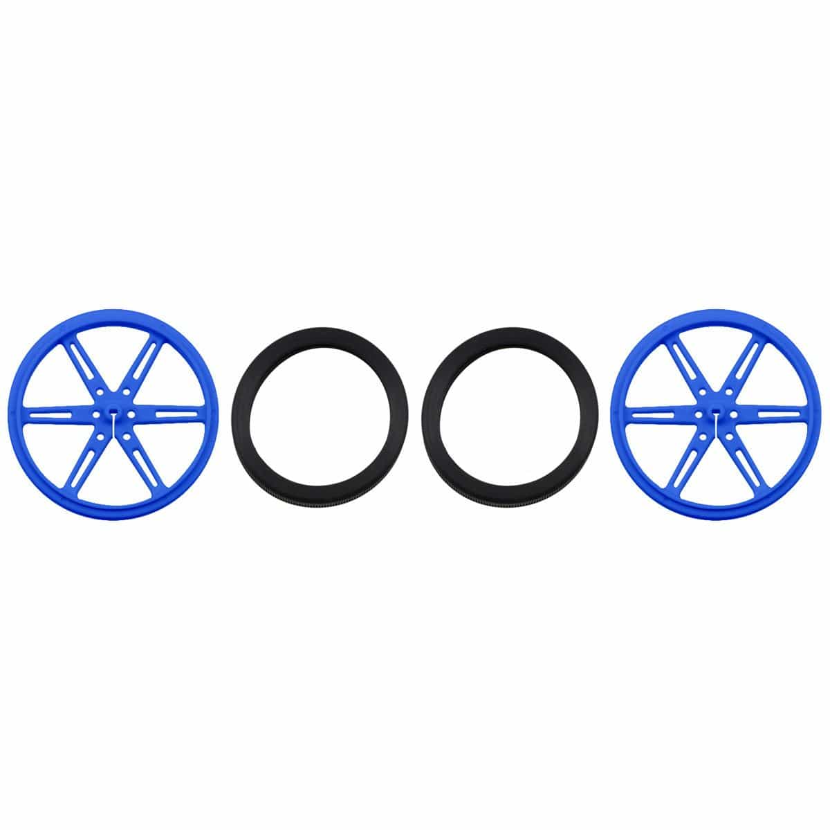 Pololu Wheel 80x10mm Pair - Blue - The Pi Hut