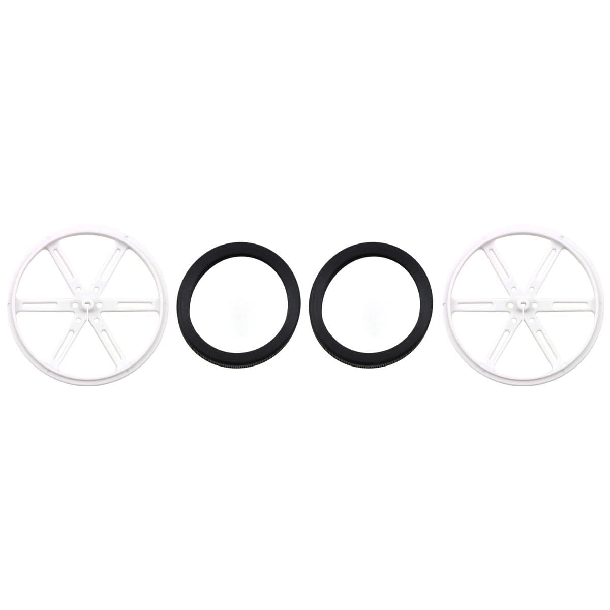 Pololu Wheel 90x10mm Pair - White by Pololu - The Pi Hut