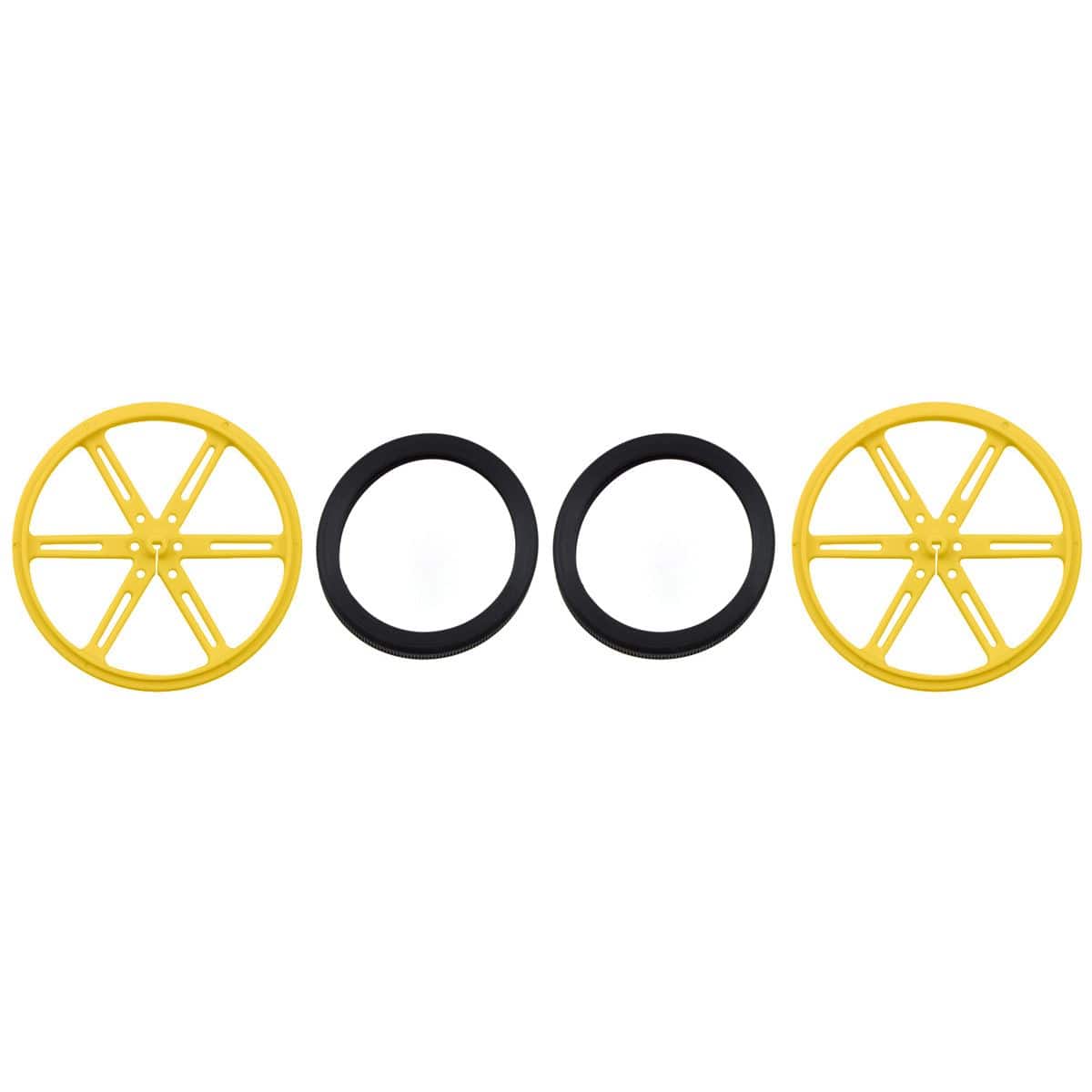 Pololu Wheel 90X10mm Pair - Yellow by Pololu - The Pi Hut