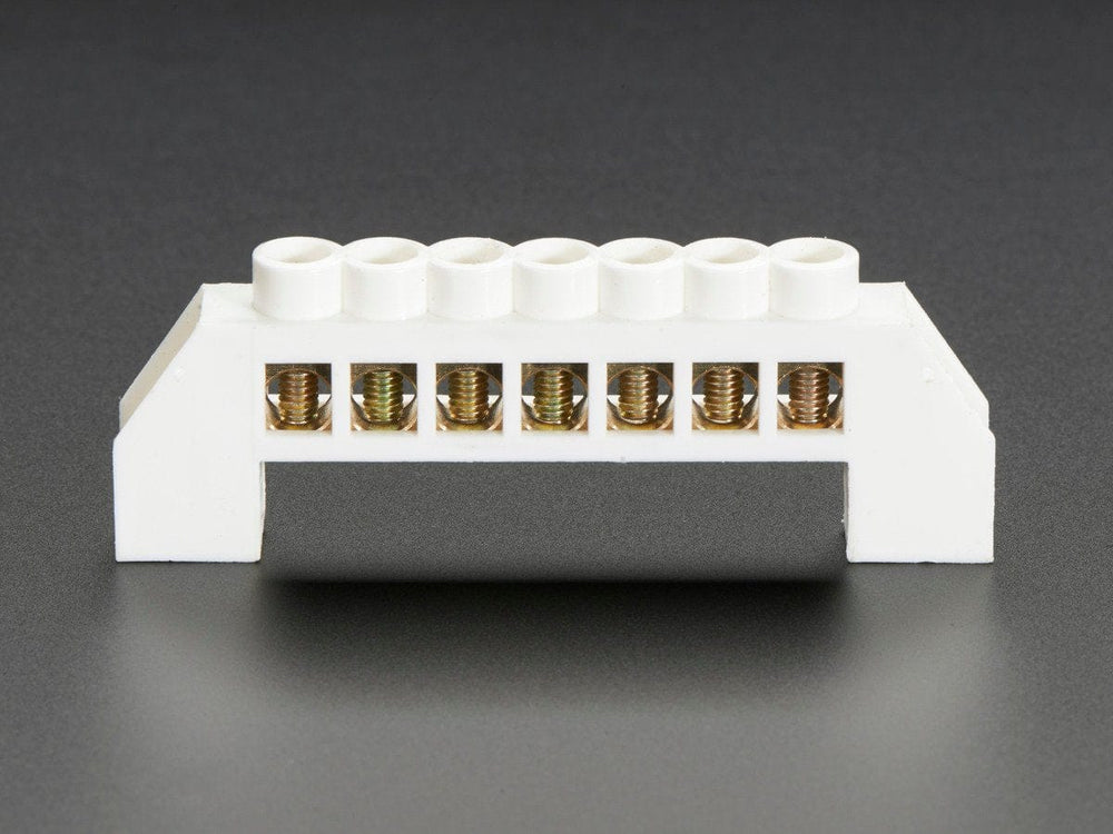 Power Distribution Bus - 7 x 6mm diameter solid brass by The Pi Hut - The Pi Hut