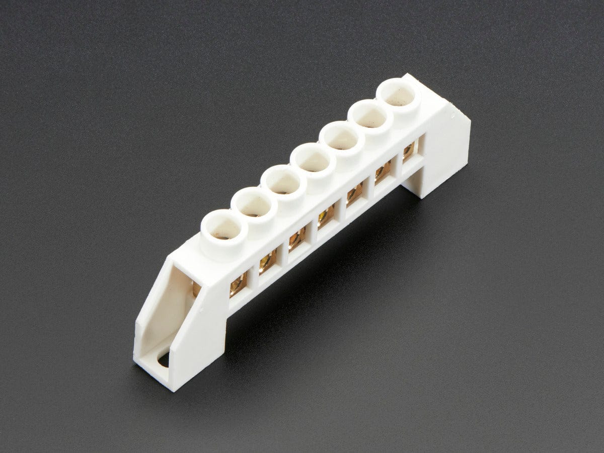 Power Distribution Bus - 7 x 6mm diameter solid brass by The Pi Hut - The Pi Hut