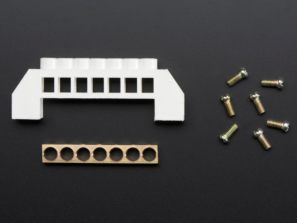 Power Distribution Bus - 7 x 6mm diameter solid brass by The Pi Hut - The Pi Hut