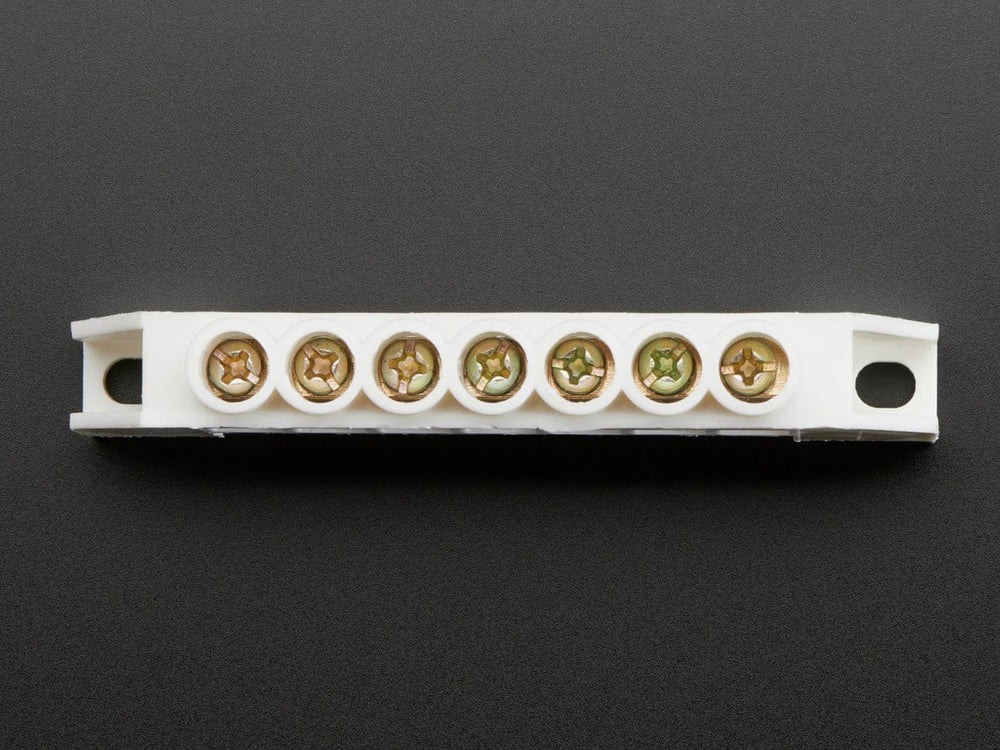 Power Distribution Bus - 7 x 6mm diameter solid brass by The Pi Hut - The Pi Hut