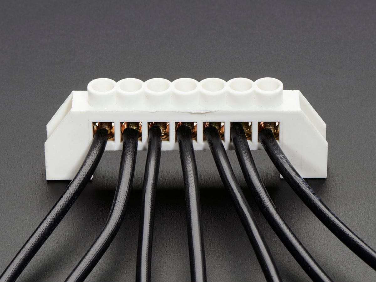 Power Distribution Bus - 7 x 6mm diameter solid brass by The Pi Hut - The Pi Hut