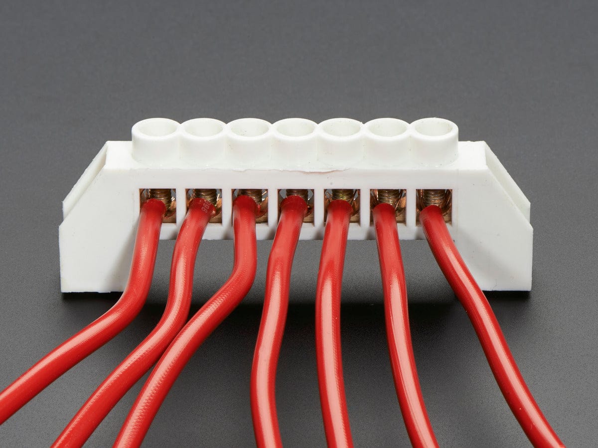 Power Distribution Bus - 7 x 6mm diameter solid brass by The Pi Hut - The Pi Hut