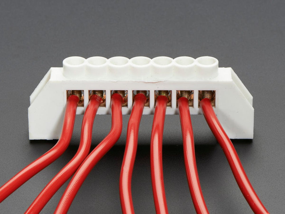 Power Distribution Bus - 7 x 6mm diameter solid brass by The Pi Hut - The Pi Hut