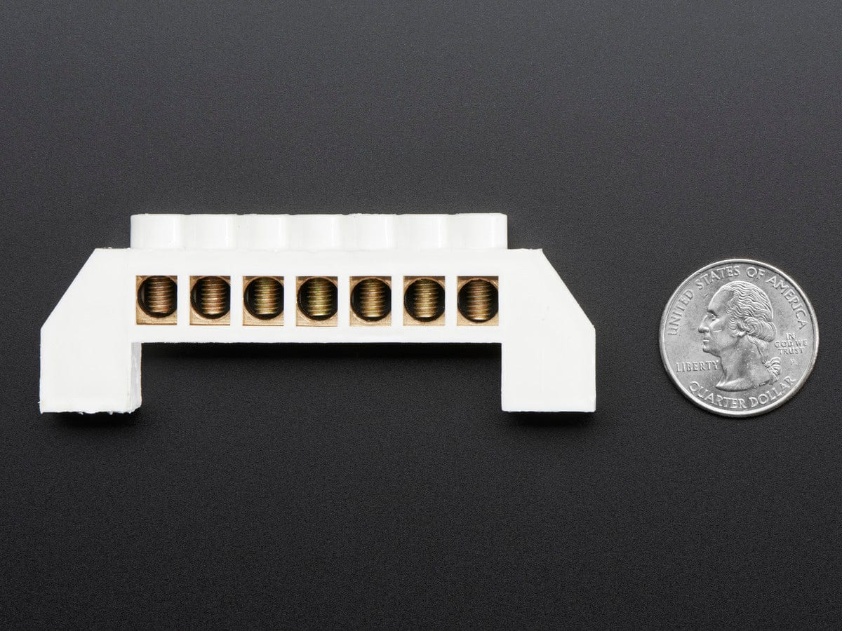 Power Distribution Bus - 7 x 6mm diameter solid brass by The Pi Hut - The Pi Hut