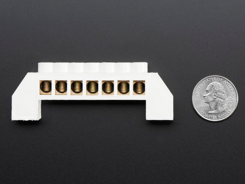 Power Distribution Bus - 7 x 6mm diameter solid brass by The Pi Hut - The Pi Hut