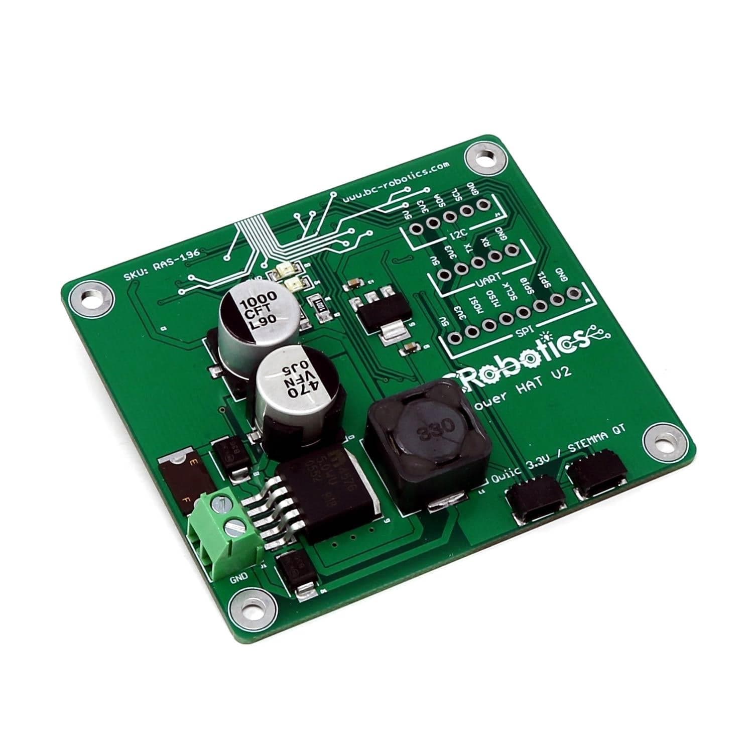 Power HAT V2 for Raspberry Pi by BCRobotics - The Pi Hut