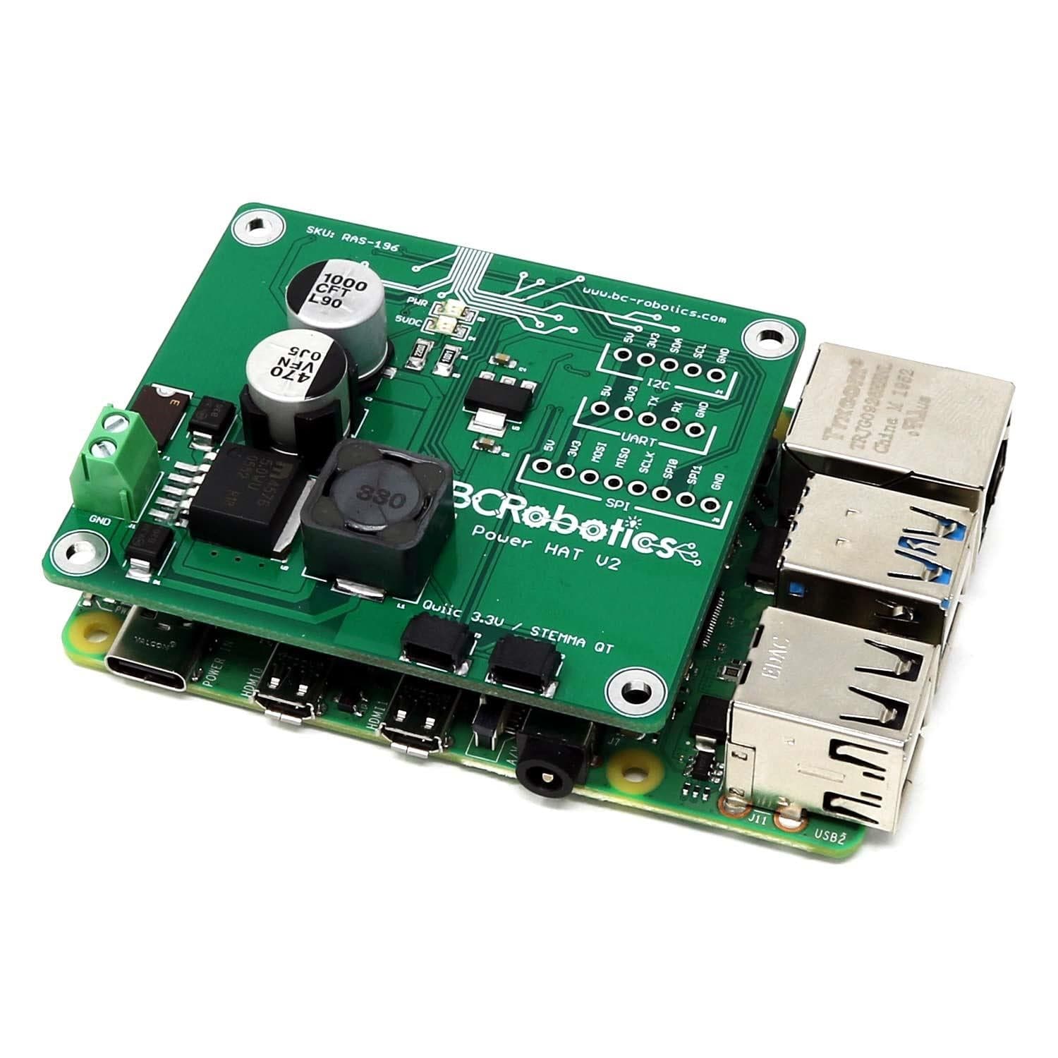 Power HAT V2 for Raspberry Pi by BCRobotics - The Pi Hut