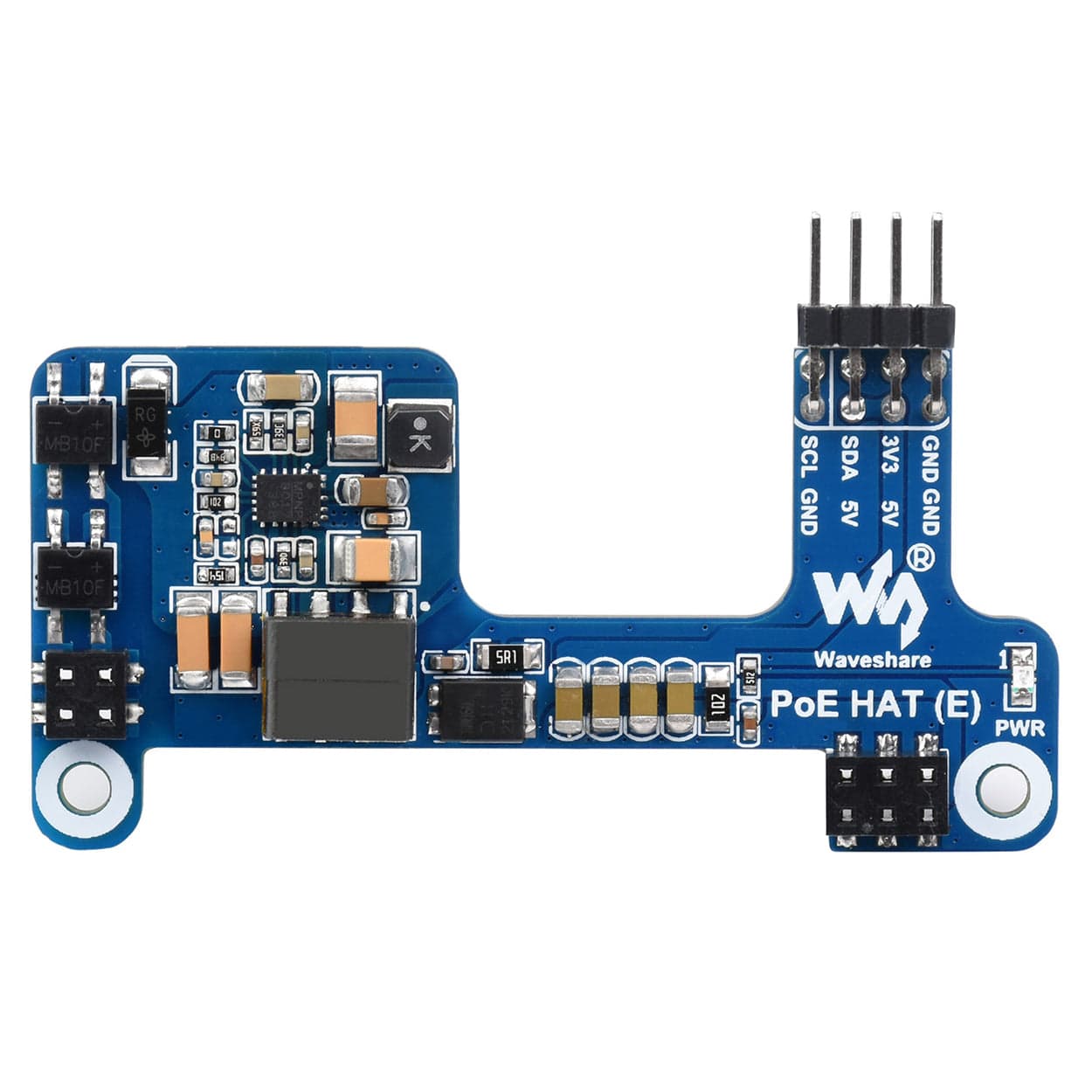 PoE HAT (E) for Raspberry Pi 4/3B+ by Waveshare - The Pi Hut