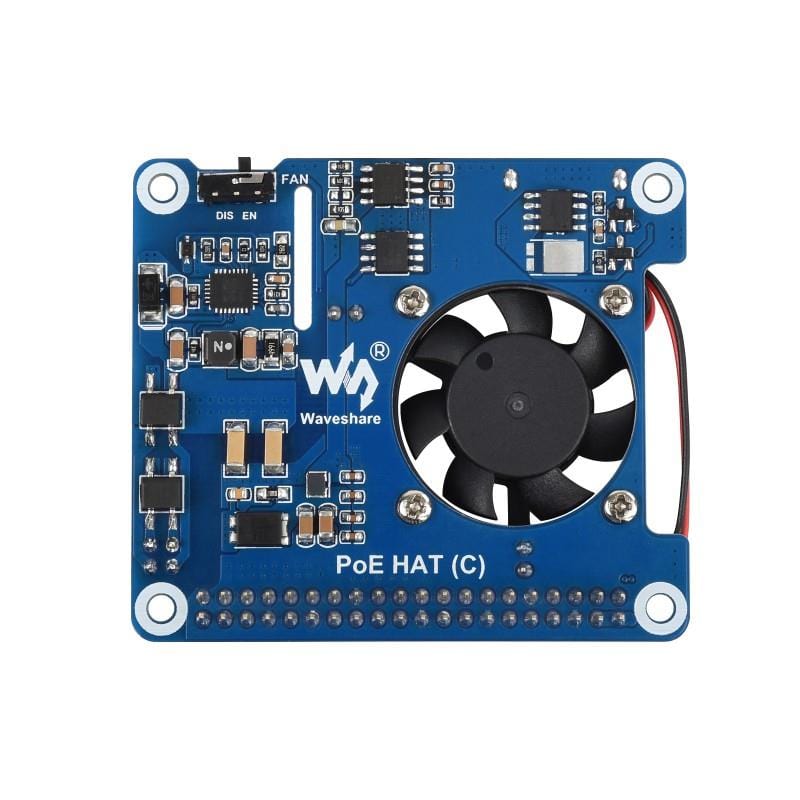 Power over Ethernet HAT for Raspberry Pi 4/3B+ (12V & 5V outputs) by Waveshare - The Pi Hut