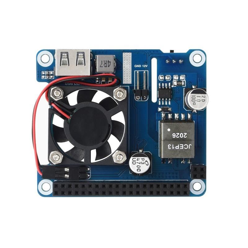 Power over Ethernet HAT for Raspberry Pi 4/3B+ (12V & 5V outputs) by Waveshare - The Pi Hut