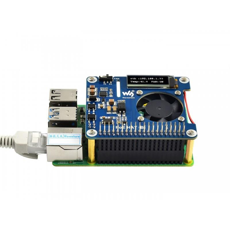 Power over Ethernet HAT for Raspberry Pi 4/3B+ by Waveshare - The Pi Hut