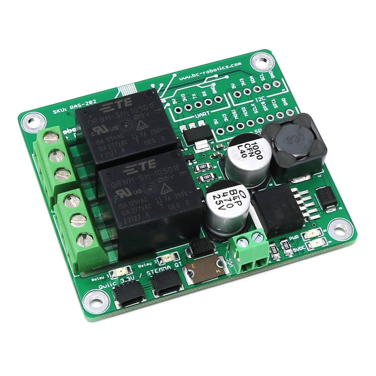 Power + Relay HAT for Raspberry Pi by BCRobotics - The Pi Hut