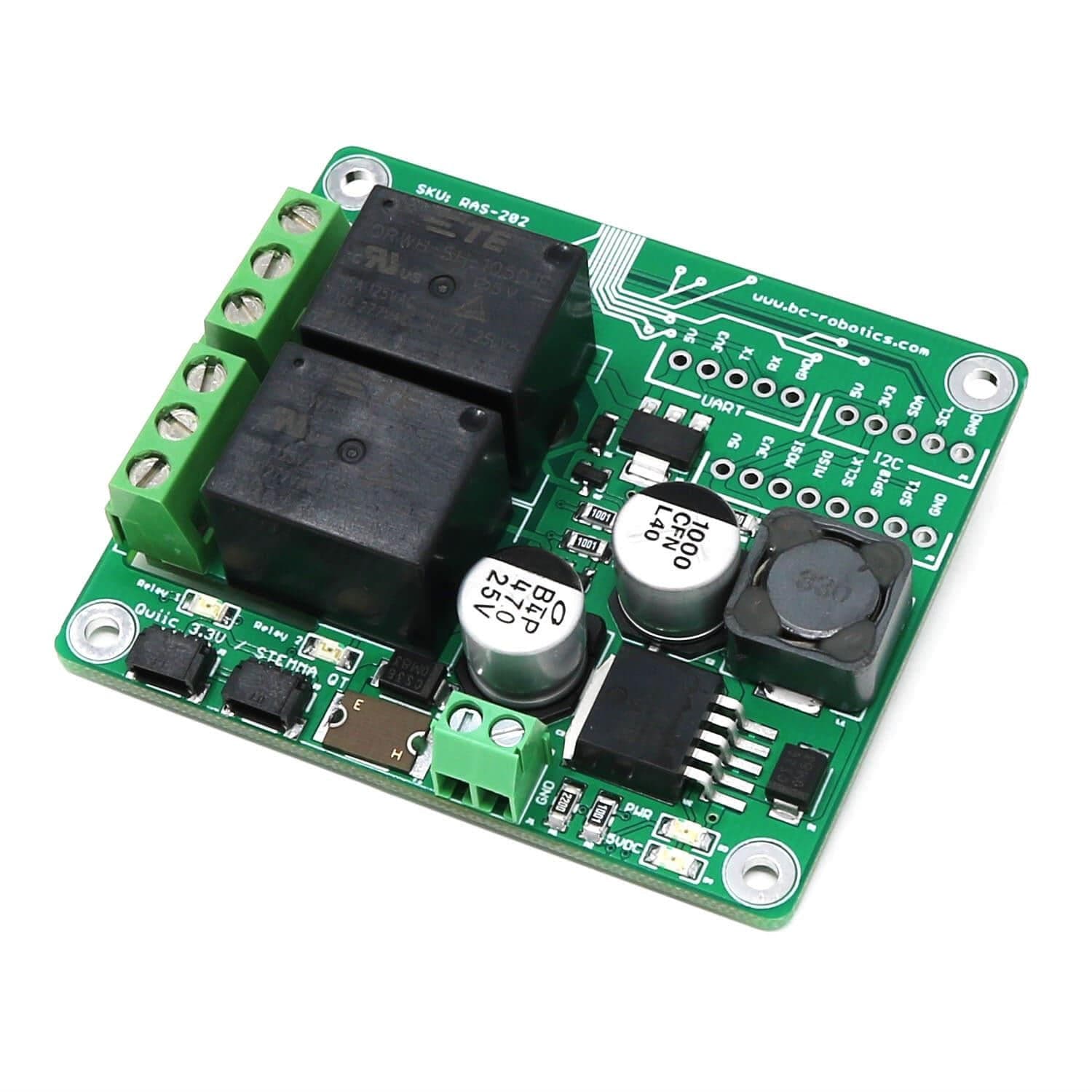 Power + Relay HAT for Raspberry Pi by BCRobotics - The Pi Hut