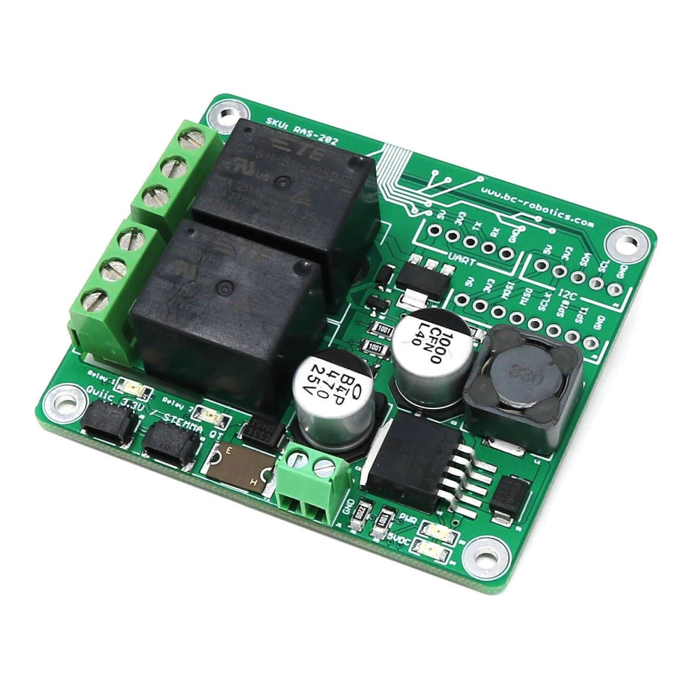 Power + Relay HAT for Raspberry Pi by BCRobotics - The Pi Hut